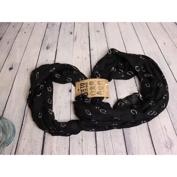 🥚3/30 BNWT Horseshoe Infinity Scarf! - Picture 4 of 5